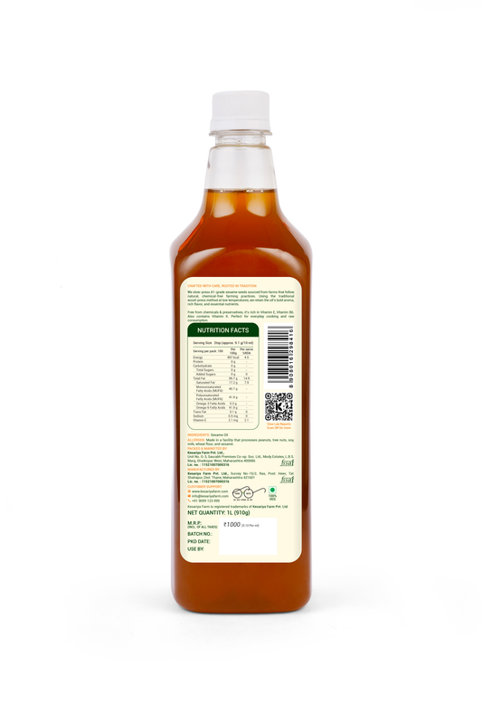 Cold Pressed Sesame Oil 1 Liter