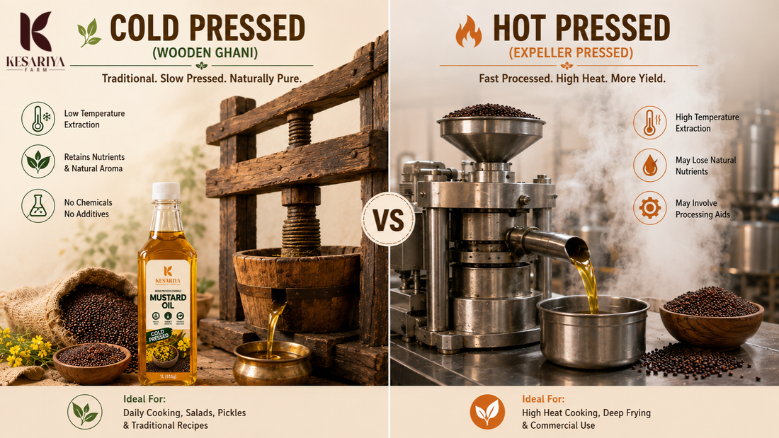 Cold Pressed Mustard Oil vs Hot Pressed Mustard Oil: Which Is Better?
