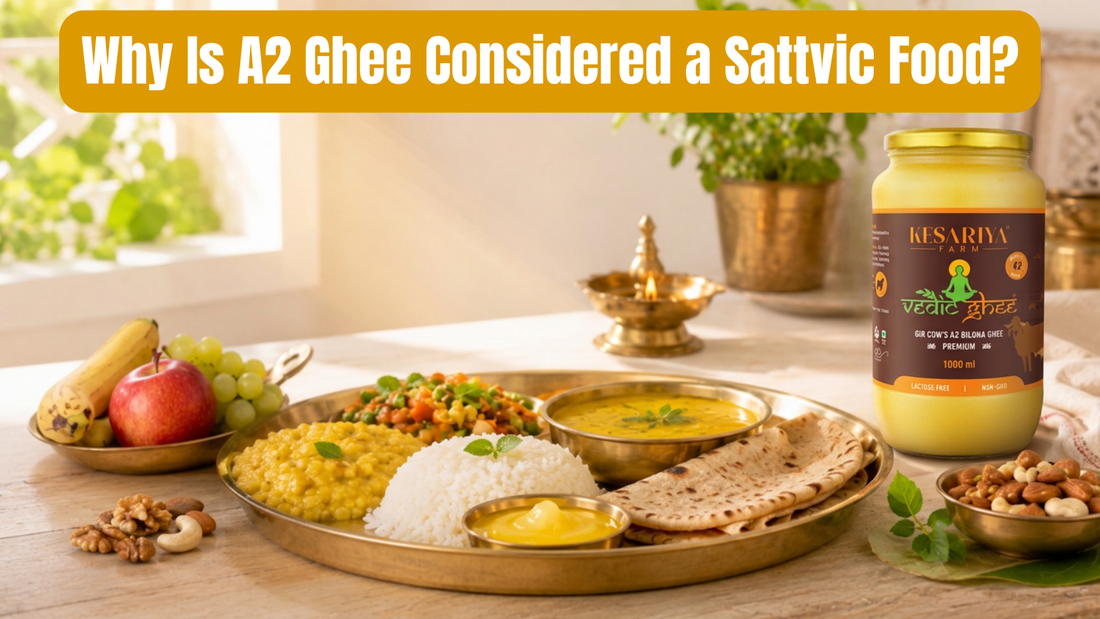 An Indian Sattvic Food with Kesariya Farm A2 Ghee