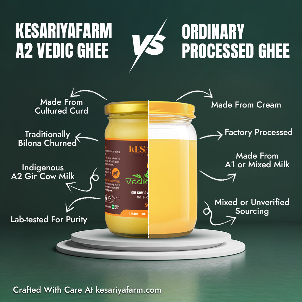 A2 Vedic Ghee Made from Gir Cows Milk