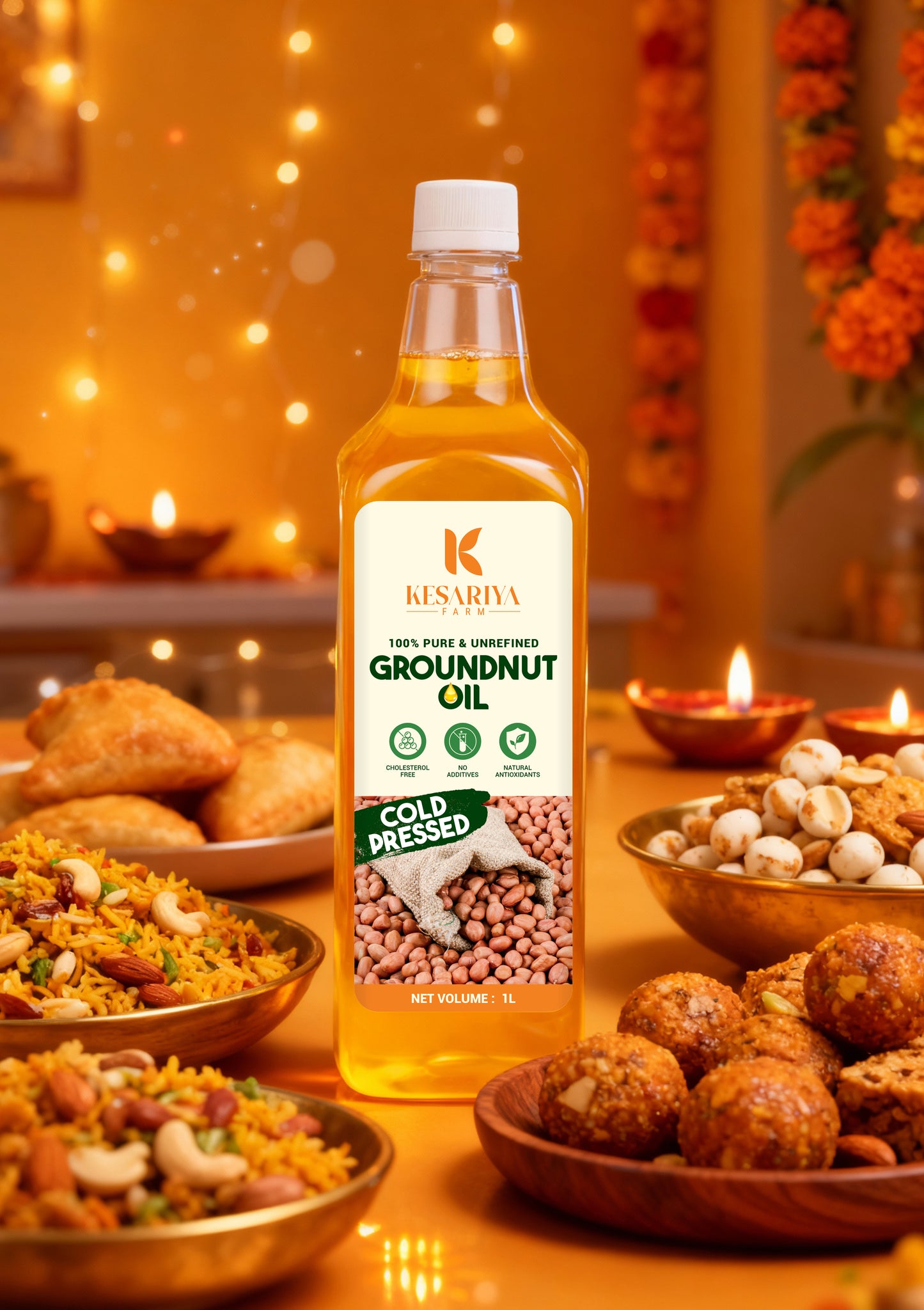 Cold Pressed Groundnut Oil 1 Liter