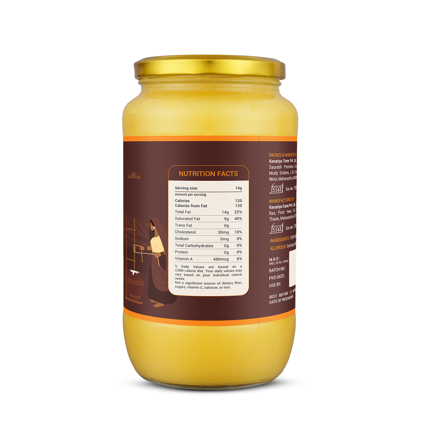 A2 Vedic Ghee Made from Gir Cows Milk